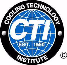 Cooling Technology Institute logo with CTI initials and a globe design, established 1950.